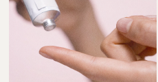 Dabbing Soft Bites onto the back of a hand